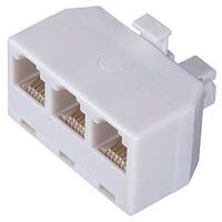6316681 - ADAPTER PHONE OUTLET 3-WAY WHT