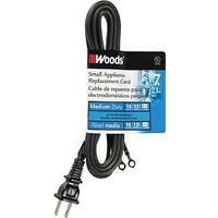 CORD EXT 16AWG 2C 7FT 15A 125V