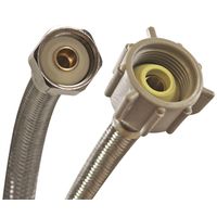 Fits All B4T20U Braided Flexible Toilet Connector With Polymer Core, 3/8 X 7/8 in x 20 in