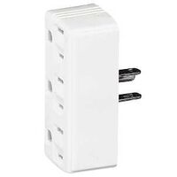 Cooper 1147W Grounding Cube Outlet Adapter
