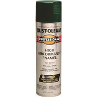 Rustoleum Professional High Performance Topcoat Enamel Spray Paint, 15 oz Aerosol Can, Hunter Green