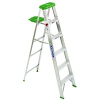 Werner 356 Single Sided Step Ladder With Pail Shelf