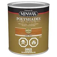 Minwax PolyShades 332034444 Stain and Polyurethane, Satin, Liquid, Pecan, 946 mL, Can