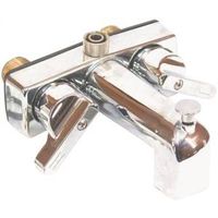 American Hardware P-670B Tub and Shower Diverter, 4 in, 3-3/8 in Center, Chromed Lever Handle