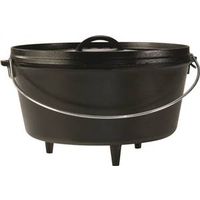 Lodge L12DCO3 Seasoned Dutch Oven With Legs and Flanged Lid