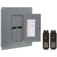 Square D HOM1224L125PGCVP Convertible Mains(Lug) Value Pack Load Center, 120/240 VAC, 125 A, 1 Phases, 24 Circuits