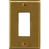 WALLPLATE 1 GANG BRS MTL DCRTV