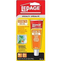 LePage Stik'N Seal 1366092 - 30ML Extreme Repair Adhesive, Clear, 30 mL Carded Tube