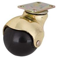 CASTER HOODED PLATE 2IN BRASS 