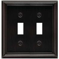 WALLPLATE DBL-TOGGLE PEWTER   