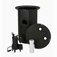 Flotec FP400C Sewage Pump System, 18.5 A, 115 V, 4/10 hp, 2 in Outlet, 18 ft Max Head, 5250 gph, Thermoplastic