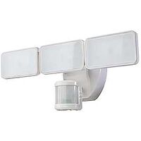 Heath Zenith HZ-5872-WH Motion Activated Security Light, 120 V, 3-Lamp, LED Lamp, 2500 Lumens