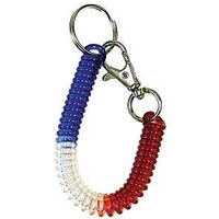 KEY RING CLD W/CLP RED/BLUE   