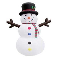 SNOWMAN INFLATABLE W/MTN 8FT  