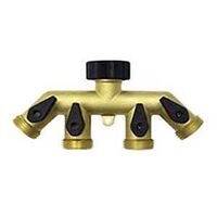CONNECTOR TAP HOSE 4-WAY BRASS