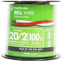 WIRE BELL CPPR RED/WH 20/2X30M
