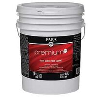 Para Premium Series 9030-20 Interior Paint, Solvent, Water, Semi-Gloss, White, 5 gal, Pail