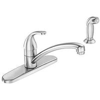 FAUCET KTN 1H CHRM W/SIDE SPRY
