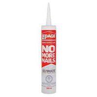 LePage 1654398 No More Nails Ultimate Clear Adhesive, Clear, 266 mL