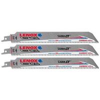 Lenox 2058829 Reciprocating Saw Blade, 1 in W, 9 in L, 8 TPI, Carbide Cutting Edge
