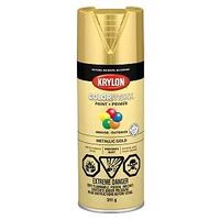 Krylon 455880007 Metallic Spray Paint, Metallic, Gold, 12 oz, Can