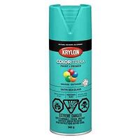 Krylon COLORmaxx K05576007 Spray Paint, Satin, Sea Glass, 12 oz, Aerosol Can