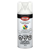 Krylon 455470007 Enamel Spray Paint, Flat, Crystal Clear, 12 oz, Can