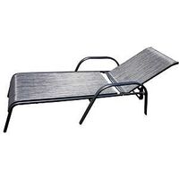 LOUNGE CHAISE STL GRY TEXT BLK