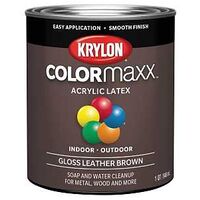 PAINT GLOSS LEATHER BROWN 1QT 