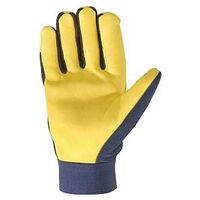 Wells Lamont 3207-XL Work Gloves, Men's, XL, Spandex Back, Blue/Gold/Yellow