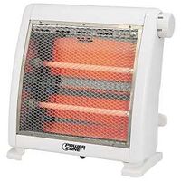 PowerZone H-5511 Infrared Quartz Radiant Heater, 12.5 A, 120 V, 400/800 W, 2-Heating Stage, White