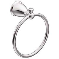 Moen Caldwell Series Y3186CH Towel Ring, 6 in Dia Ring, Aluminum/Zinc, Chrome, Wall Mounting