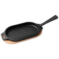 PAN SIZZLER CSTIRN W/WOODEN BS