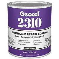 Geocel 2310 Series GC65200 Brushable Repair Coating, Liquid, Crystal Clear, 1 qt, Can