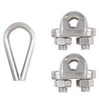 National Hardware N100-345 Cable Clamp Kit, Stainless Steel