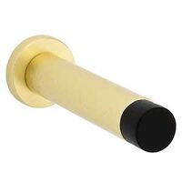 National Hardware Cooper N830-523 Door Stop, 1 in Dia Base, 3 in Projection, Aluminum, Brushed Gold