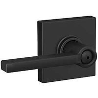 Schlage F Series F40 LAT 622 COL Privacy Lever, Mechanical Lock, Matte Black, Metal, Residential, 2 Grade