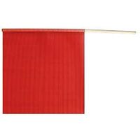 ANCRA 49893-10 Safety Flag with Wooden Dowel Rod, 18 in L, 18 in W, Fluorescent Red, PVC