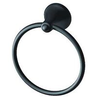 Moen Laia BH5386BL Towel Ring, 6-3/4 in Dia Ring, Zinc, Matte, Wall Mounting