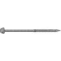 Camo 0368240 Structural Screw, 1/4 in Thread, 6 in L, Hex Head, Hex Drive, Sharp Point, Hot-Dipped Galvanized, 10