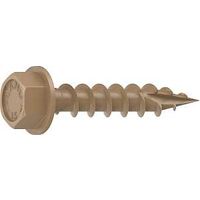 Camo 0364094 Structural Screw, 1/4 in Thread, 1-1/2 in L, Hex Head, Hex Drive, Sharp Point, PROTECH Ultra 4 Coated, 250