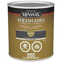 Minwax PolyShades CM6139944 Polyurethane Wood Stain, Satin, Aged Barrel, Liquid, 946 mL