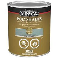 Minwax PolyShades CM6139444 Polyurethane Wood Stain, Satin, Vintage Blue, Liquid, 946 mL
