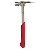 Milwaukee 48-22-9029 Framing Hammer, 28 oz Head, Anti-Ring Claw, Milled Face Head, Steel Head, 16.2 in OAL