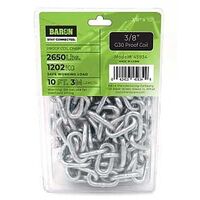CHAIN COIL PROOF ZN 3/8INX10FT