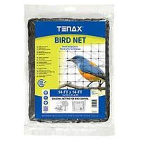 Tenax 2A220065 Plant and Pond Bird Net, 14 ft L, 14 ft W, 0.79 x 0.79 in Mesh, Polypropylene, Black