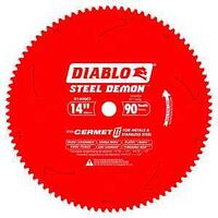 Diablo D1490CF Circular Saw Blade, 14 in Dia, 1 in Arbor, 90-Teeth, Carbide Cutting Edge