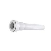 Insta-Plumb 42-8IPK Pipe Extension Tube, 1-1/4 in, 12 in L, Push-to-Connect, Plastic, White