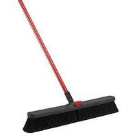 Libman 801 Smooth Surface Heavy-Duty Push Broom, 25-1/2 in Sweep Face, 3 in L Trim, Recycled PET Bristle, 64 in L, Bolt