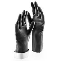 Libman 1244 Industrial Grade Reusable Gloves, L, Rubber, Black